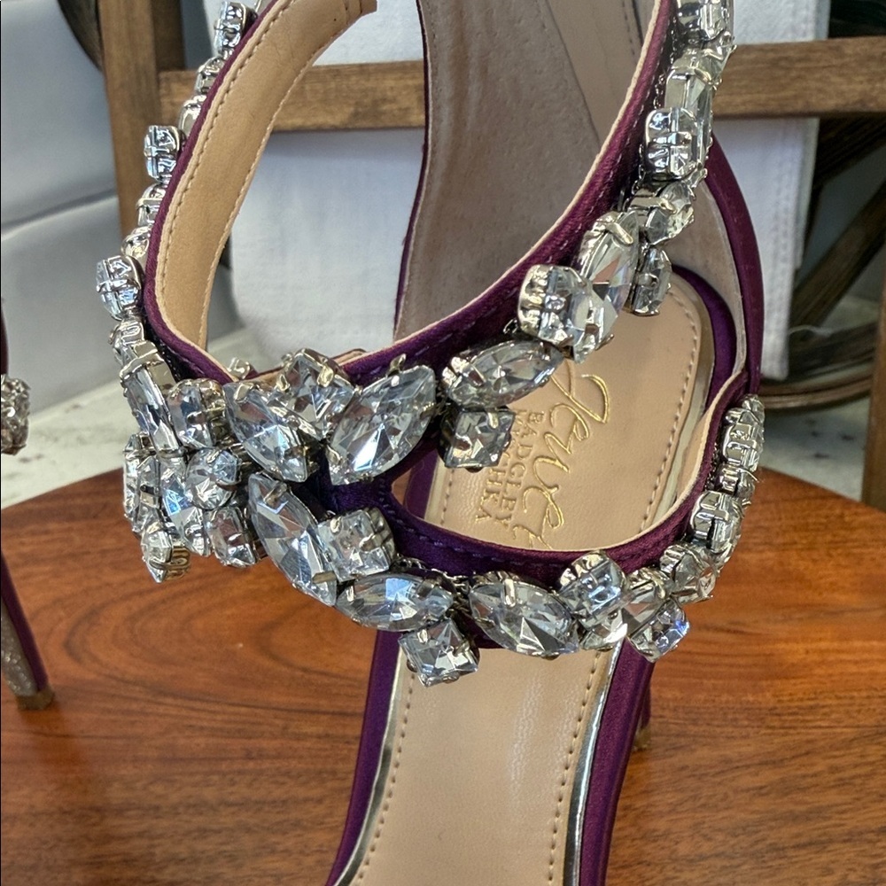 Jewel Badgley Mischka Robles Crystal Embellished Heels - Picture 3 of 9